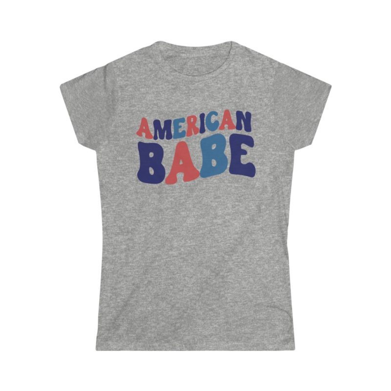 American Babe - Women's Softstyle Tee - Image 2