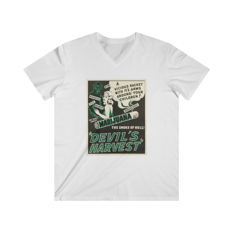Devil's Harvest 420 Men's Fitted V-Neck Short Sleeve Tee - Image 2