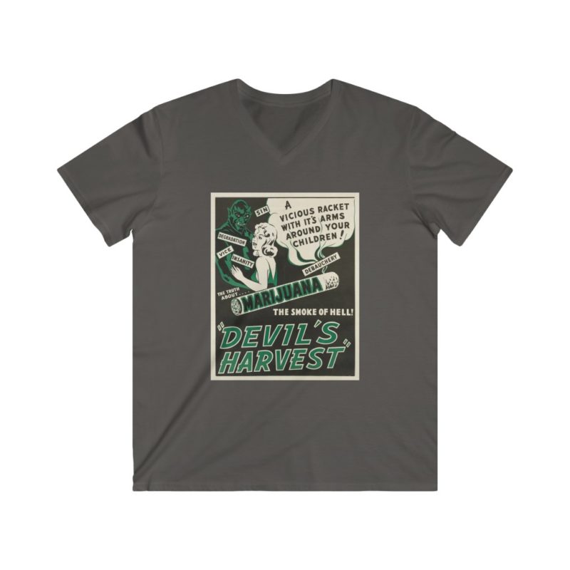 Devil's Harvest 420 Men's Fitted V-Neck Short Sleeve Tee - Image 5