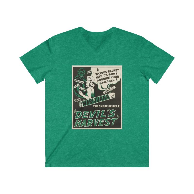 Devil's Harvest 420 Men's Fitted V-Neck Short Sleeve Tee - Image 4
