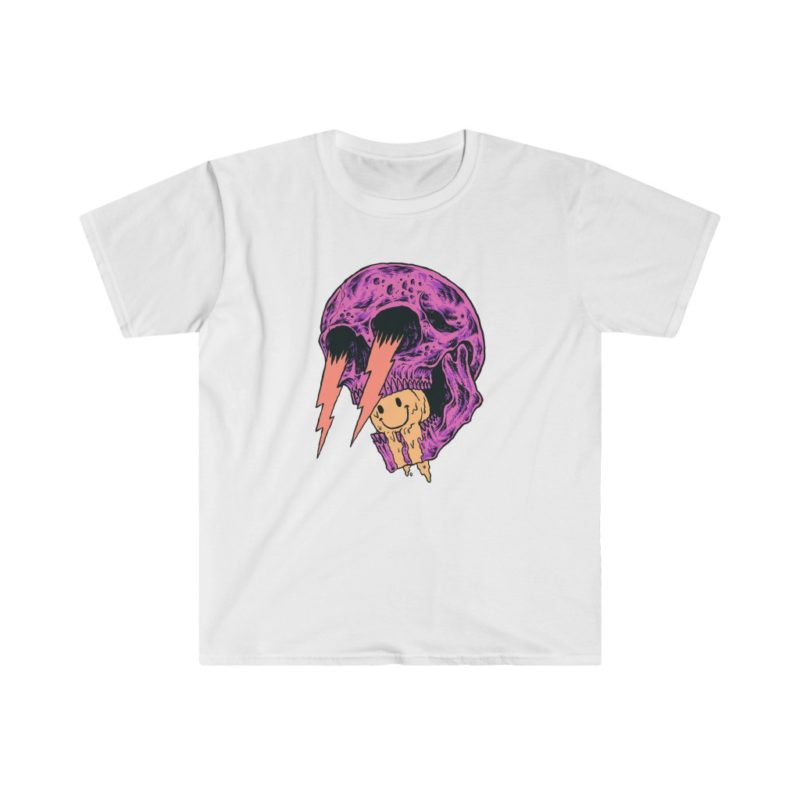 Screaming Skull Mouth Unisex Softstyle T-Shirt - Image 2