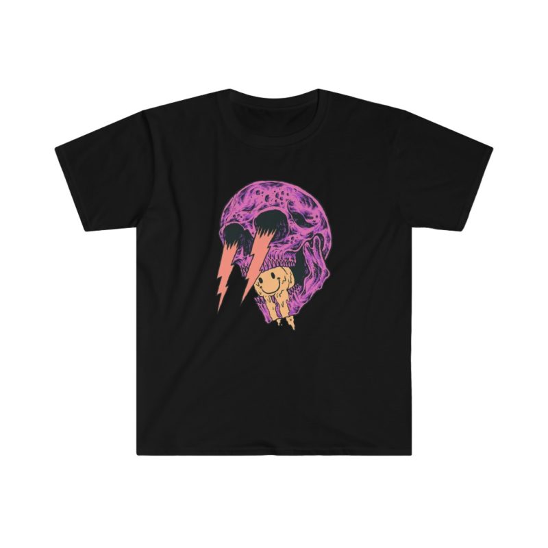 Screaming Skull Mouth Unisex Softstyle T-Shirt - Image 4