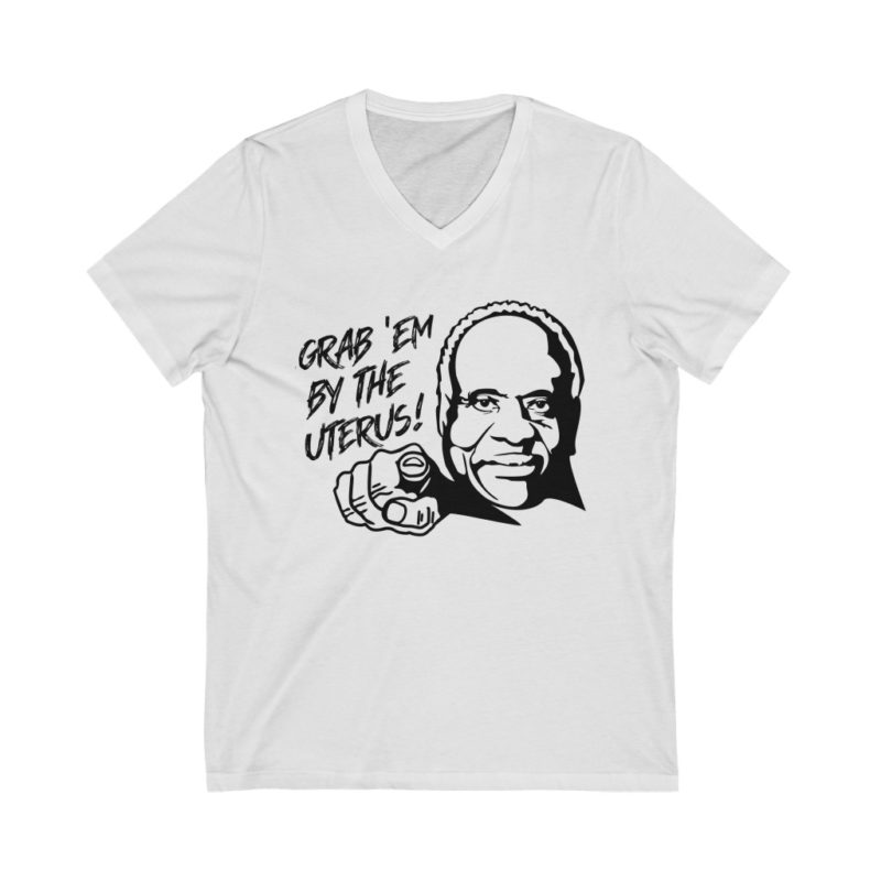 Grab 'Em By The Uterus Unisex Jersey Short Sleeve V-Neck Tee - Image 3