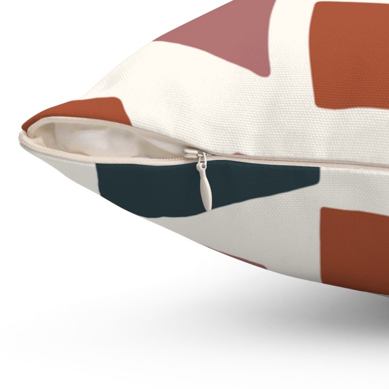 Retro Style Shapes Spun Polyester Square Pillow - Image 3