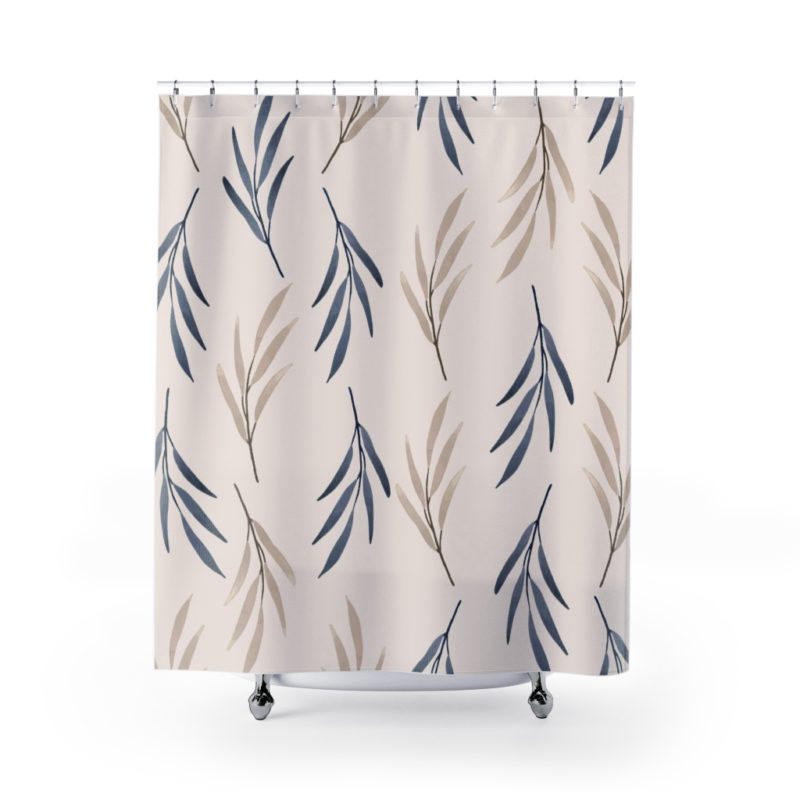 Leaf Pattern Shower Curtains