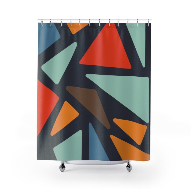 Retro Abstract Pattern Shower Curtain