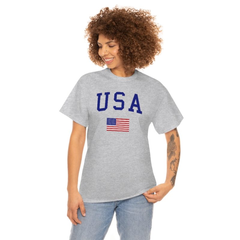 USA All American Unisex Heavy Cotton Tee - Image 7