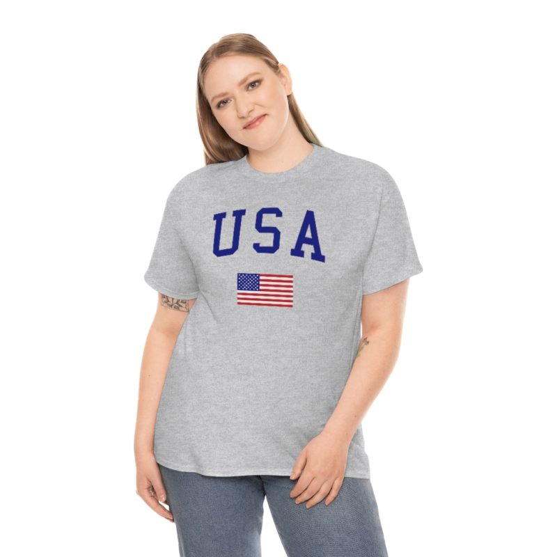USA All American Unisex Heavy Cotton Tee - Image 8