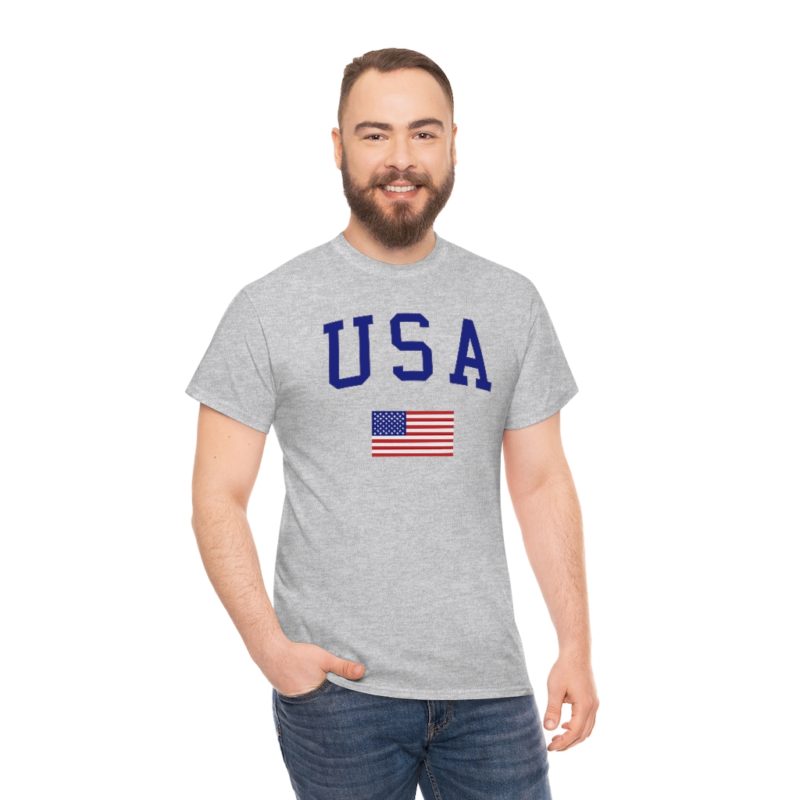 USA All American Unisex Heavy Cotton Tee - Image 9