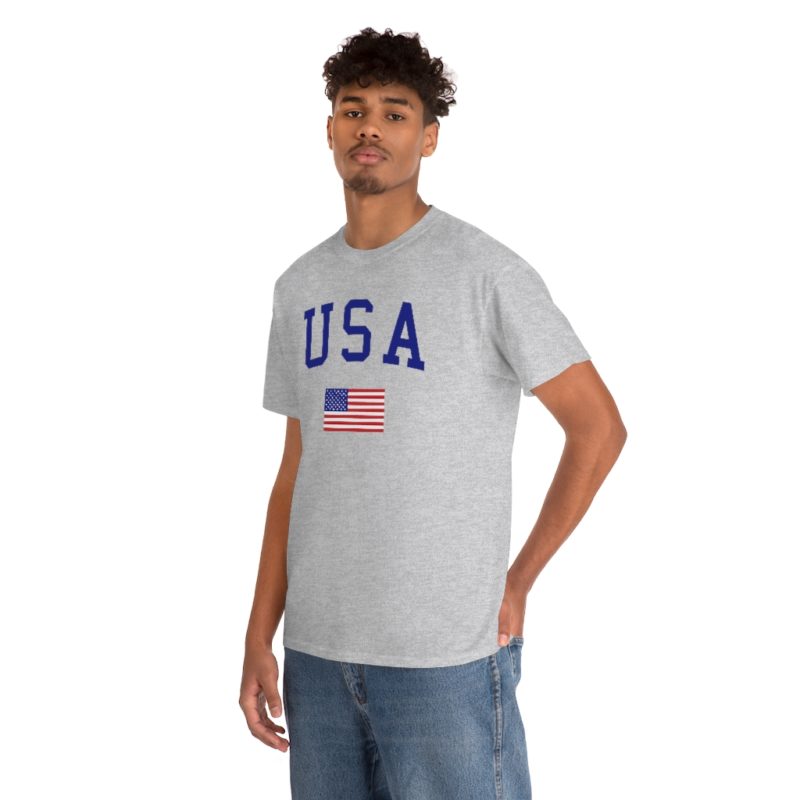 USA All American Unisex Heavy Cotton Tee - Image 10