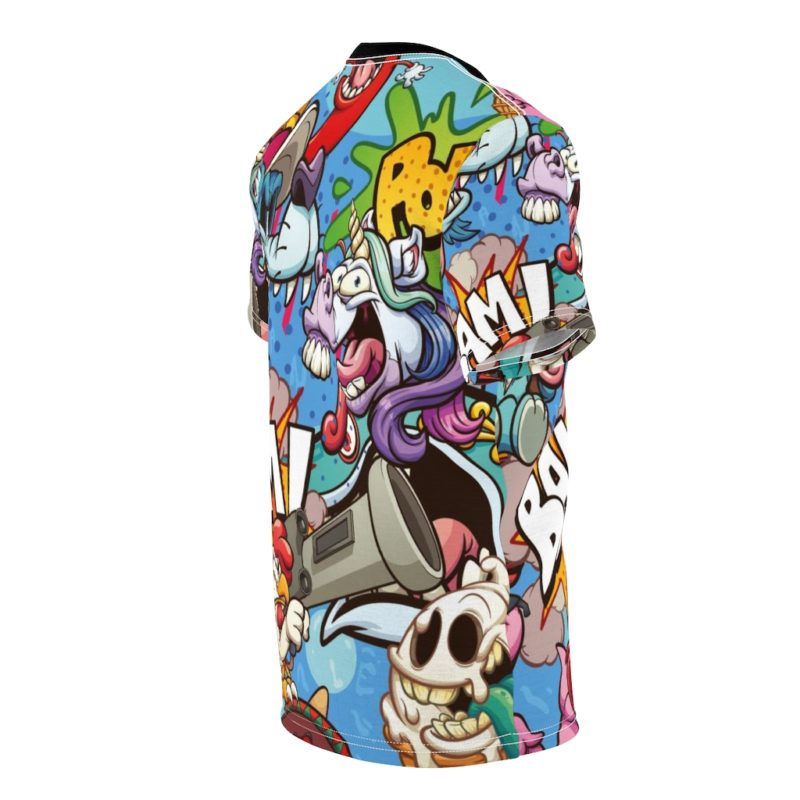 Cartoon Characters Unisex AOP Cut & Sew Tee - Image 3