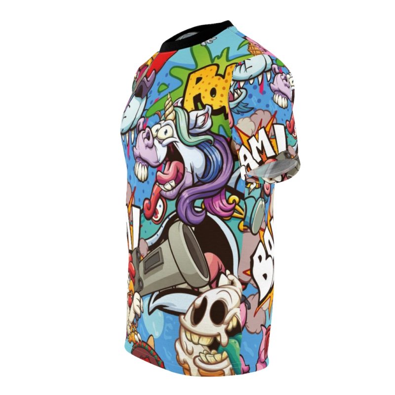 Cartoon Characters Unisex AOP Cut & Sew Tee - Image 4