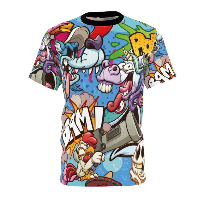 Cartoon Characters Unisex AOP Cut & Sew Tee