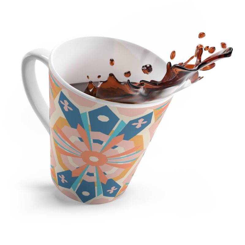 Summer Style Geometric Pattern Latte Mug - Image 4