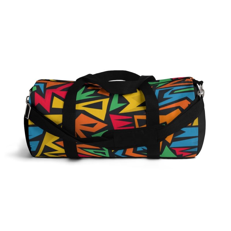 90's Bright Abstract Style Duffel Bag - Image 2