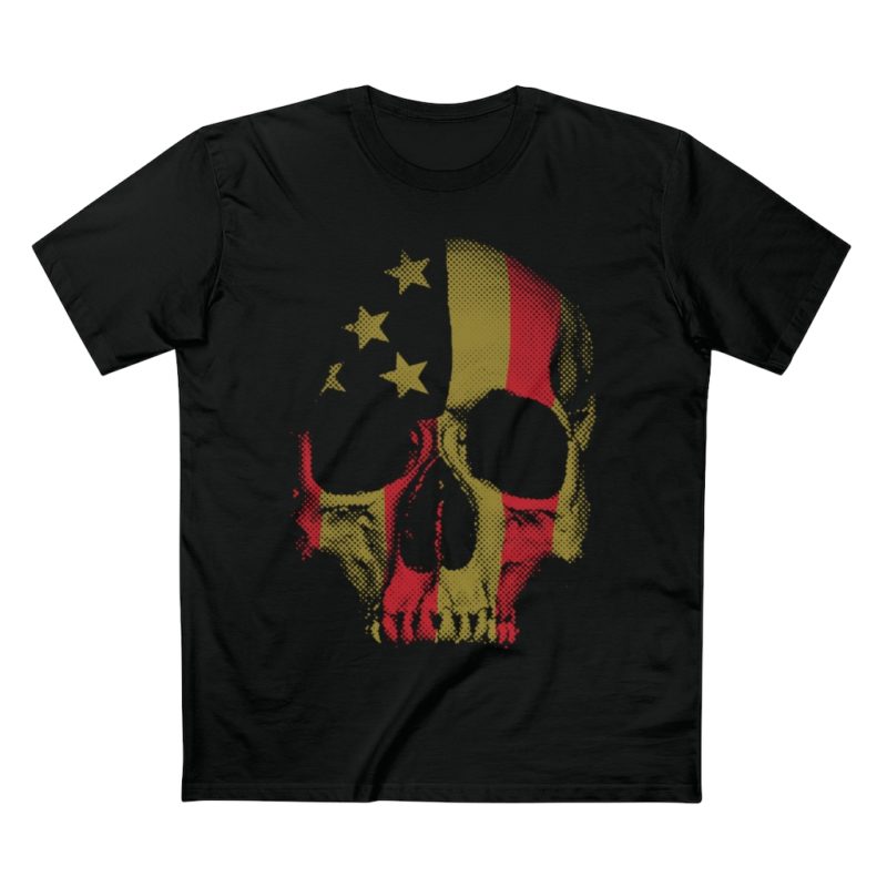 America Tough Skull Print Men's Staple Tee