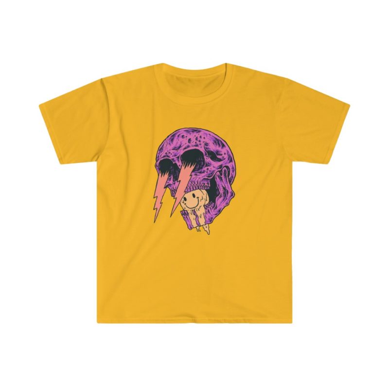 Screaming Skull Mouth Unisex Softstyle T-Shirt - Image 5