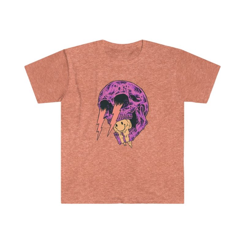 Screaming Skull Mouth Unisex Softstyle T-Shirt - Image 3