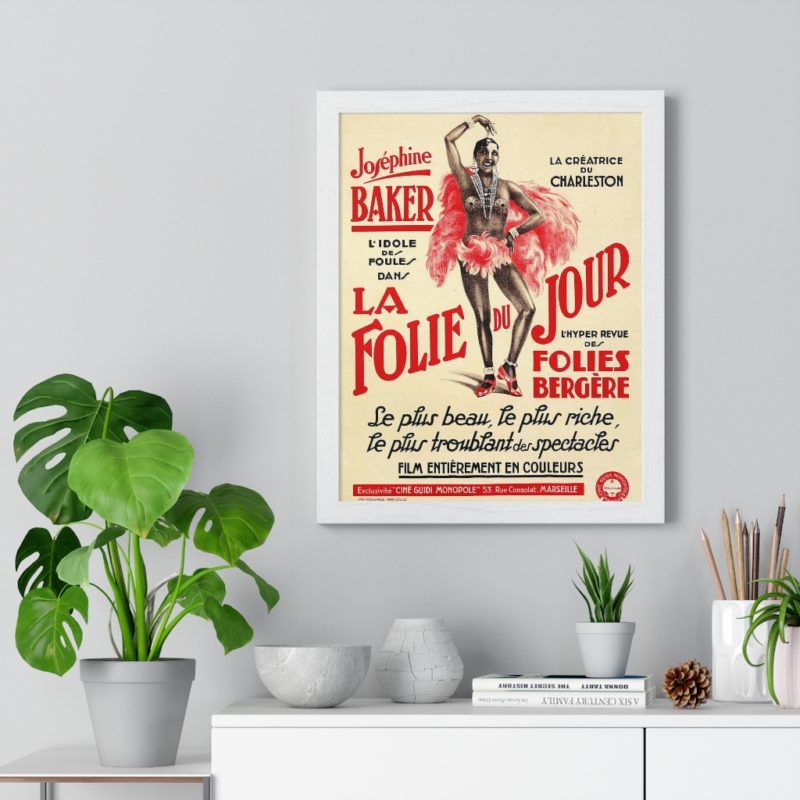 Josephine Baker Paris Premium Framed Vertical Poster - Image 2