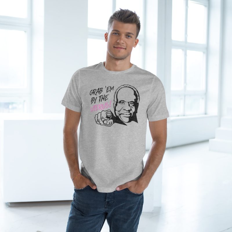 Grab 'Em By The Uterus Unisex Deluxe T-shirt Pink Text - Image 9