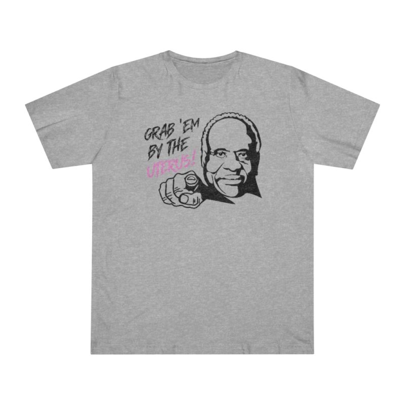 Grab 'Em By The Uterus Unisex Deluxe T-shirt Pink Text - Image 6