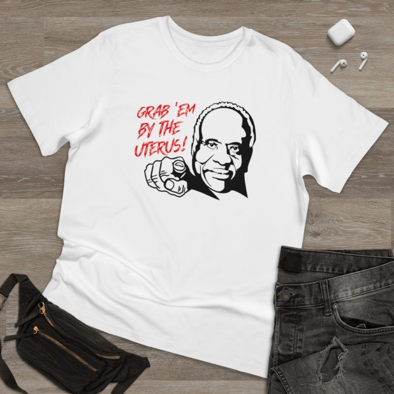 Grab 'Em By The Uterus Unisex Deluxe T-shirt Red Text - Image 2