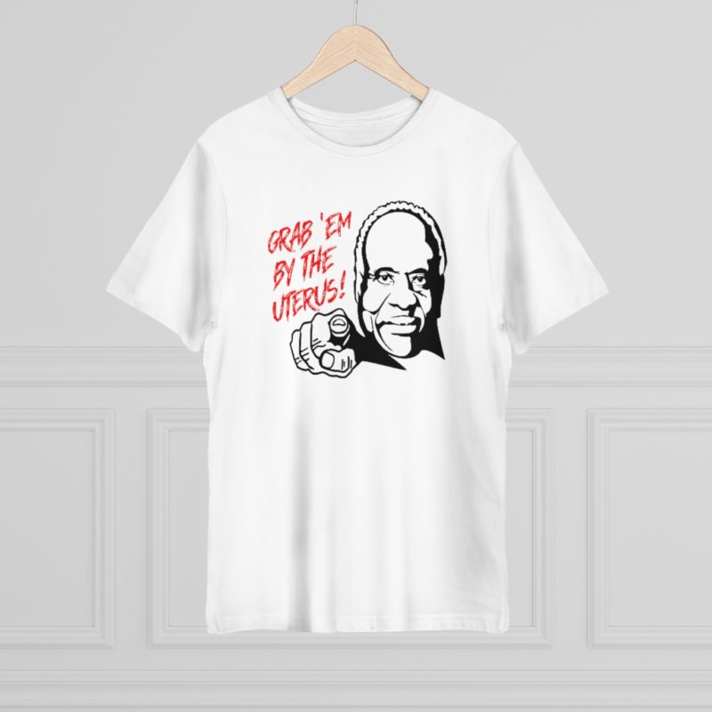 Grab 'Em By The Uterus Unisex Deluxe T-shirt Red Text - Image 3