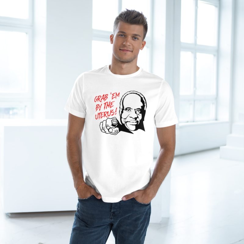 Grab 'Em By The Uterus Unisex Deluxe T-shirt Red Text - Image 4