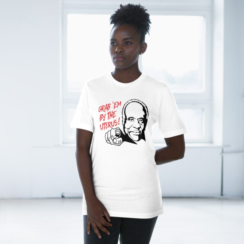 Grab 'Em By The Uterus Unisex Deluxe T-shirt Red Text - Image 5