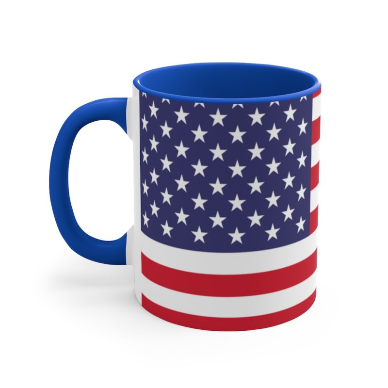 American Flag 11oz Accent Mug - Image 2