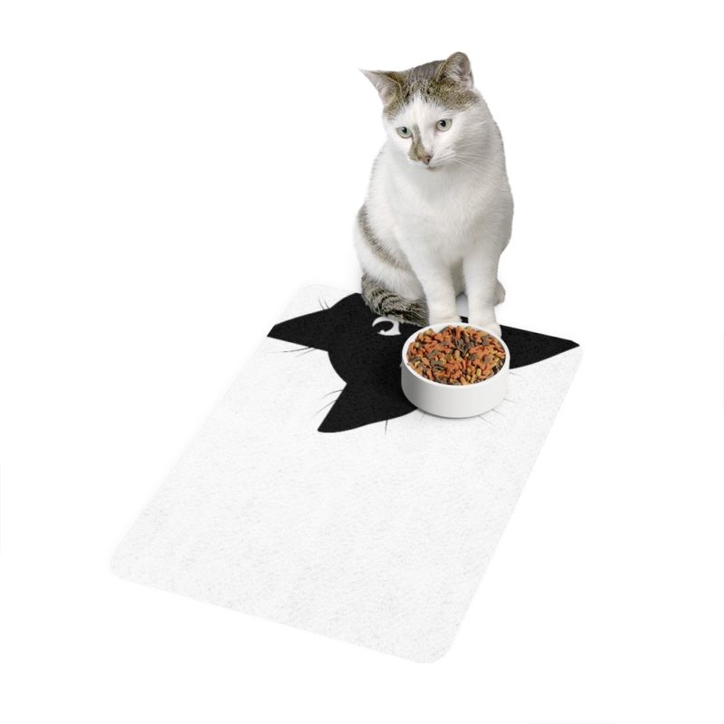Black Cat Pet Food Mat (12x18) - Image 3