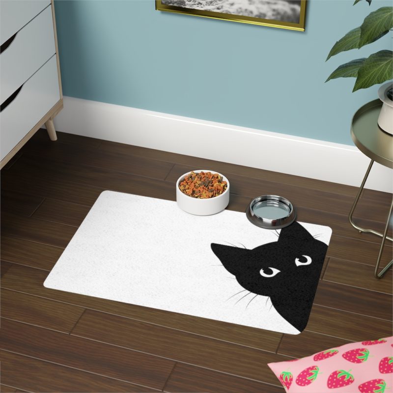 Black Cat Pet Food Mat (12x18) - Image 4