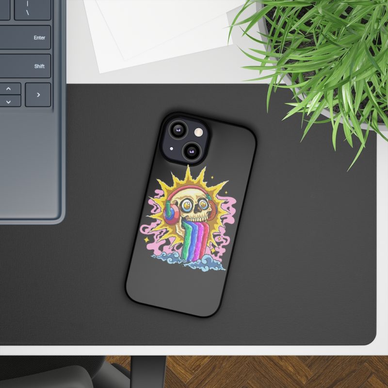 Rainbow Skull Slim Phone Case - Image 6