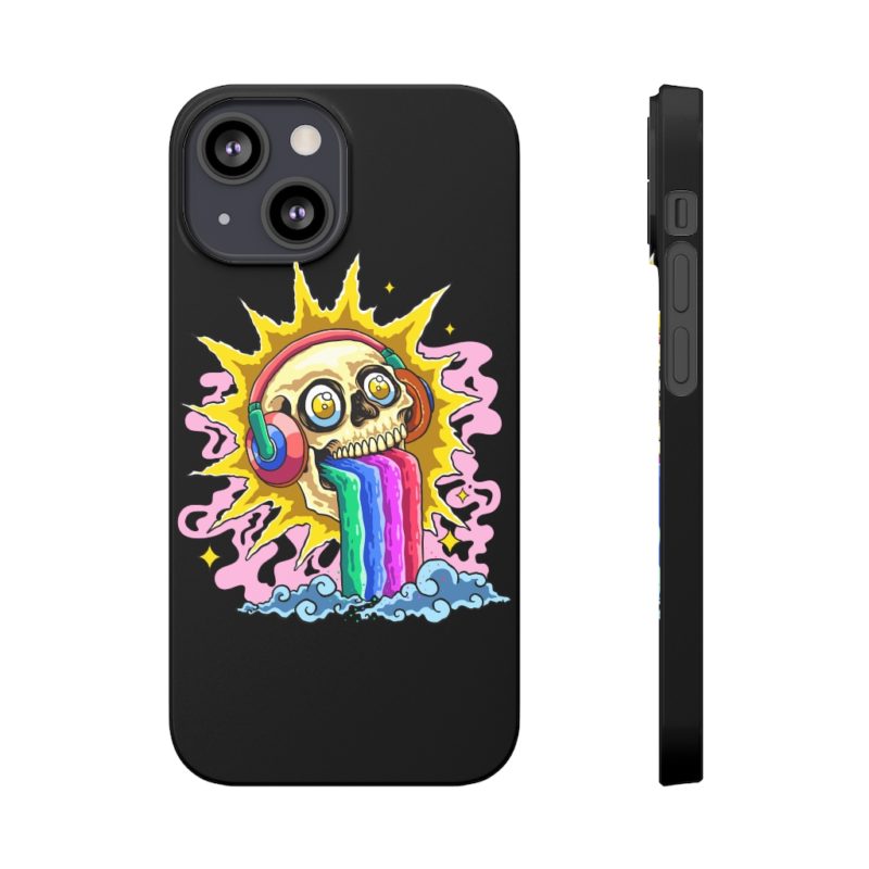 Rainbow Skull Slim Phone Case - Image 5