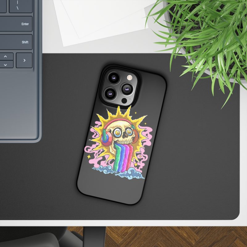 Rainbow Skull Slim Phone Case - Image 2
