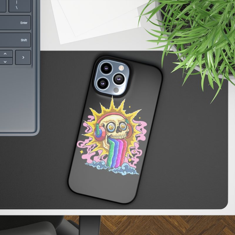 Rainbow Skull Slim Phone Case - Image 8