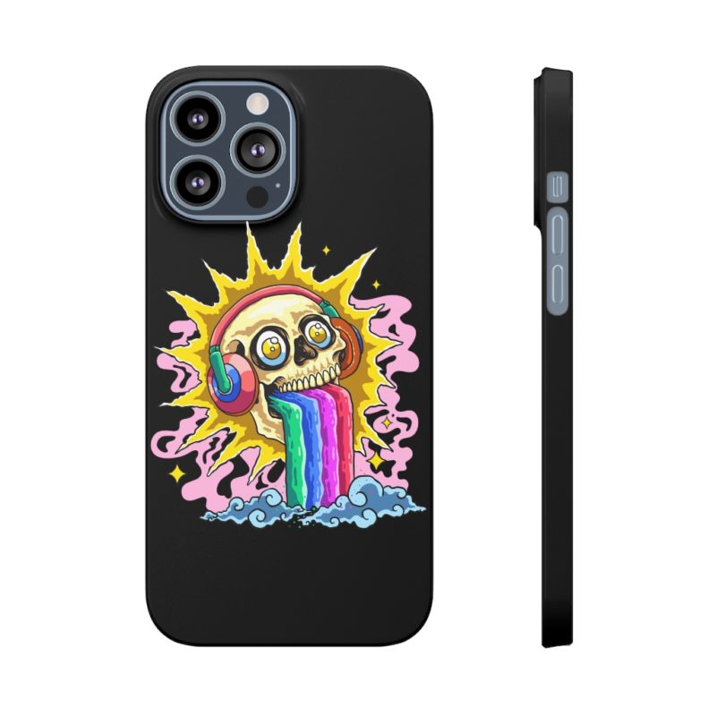 Rainbow Skull Slim Phone Case - Image 7