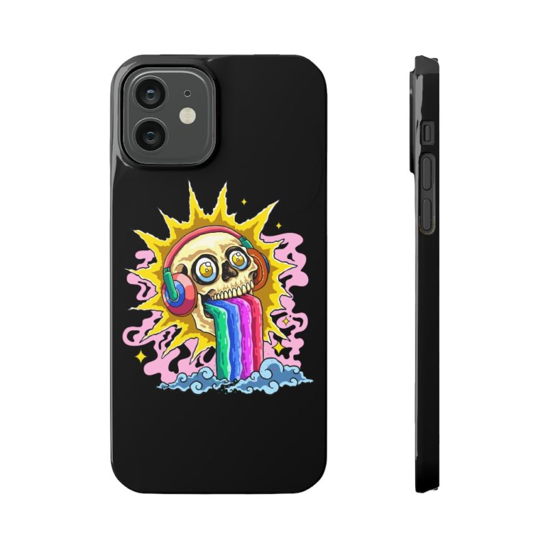Rainbow Skull Slim Phone Case - Image 9