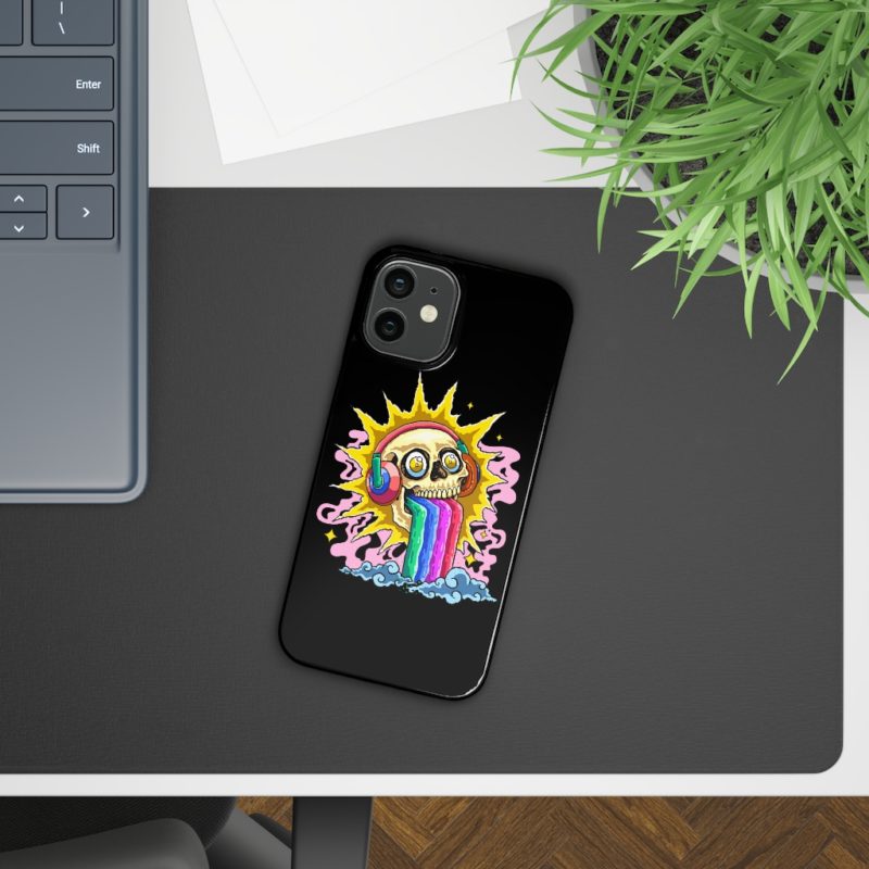 Rainbow Skull Slim Phone Case - Image 12