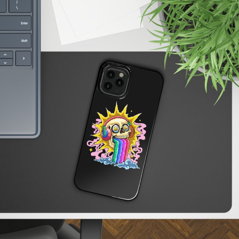 Rainbow Skull Slim Phone Case - Image 14