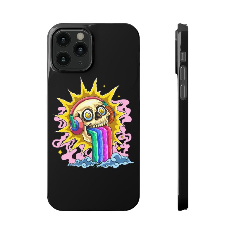 Rainbow Skull Slim Phone Case - Image 13