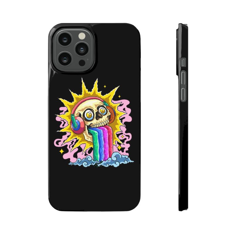 Rainbow Skull Slim Phone Case - Image 15