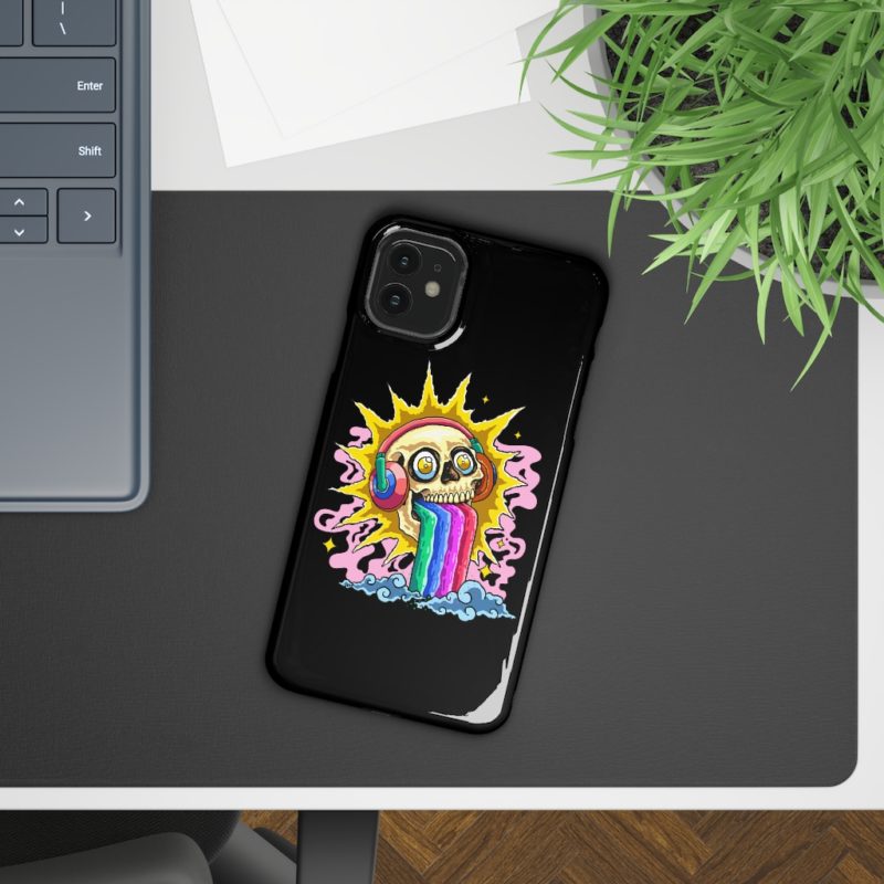 Rainbow Skull Slim Phone Case - Image 18