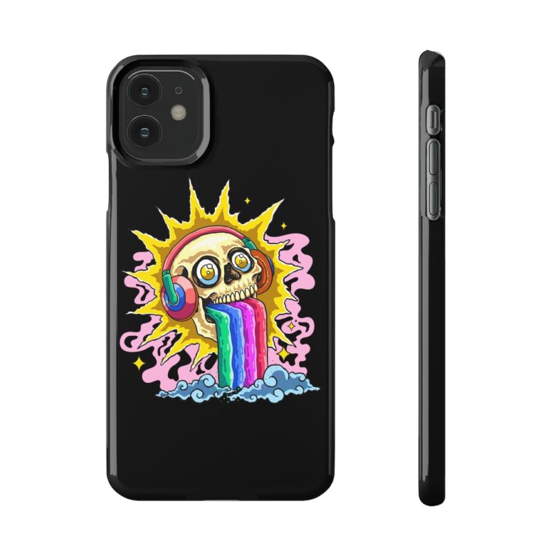 Rainbow Skull Slim Phone Case - Image 17