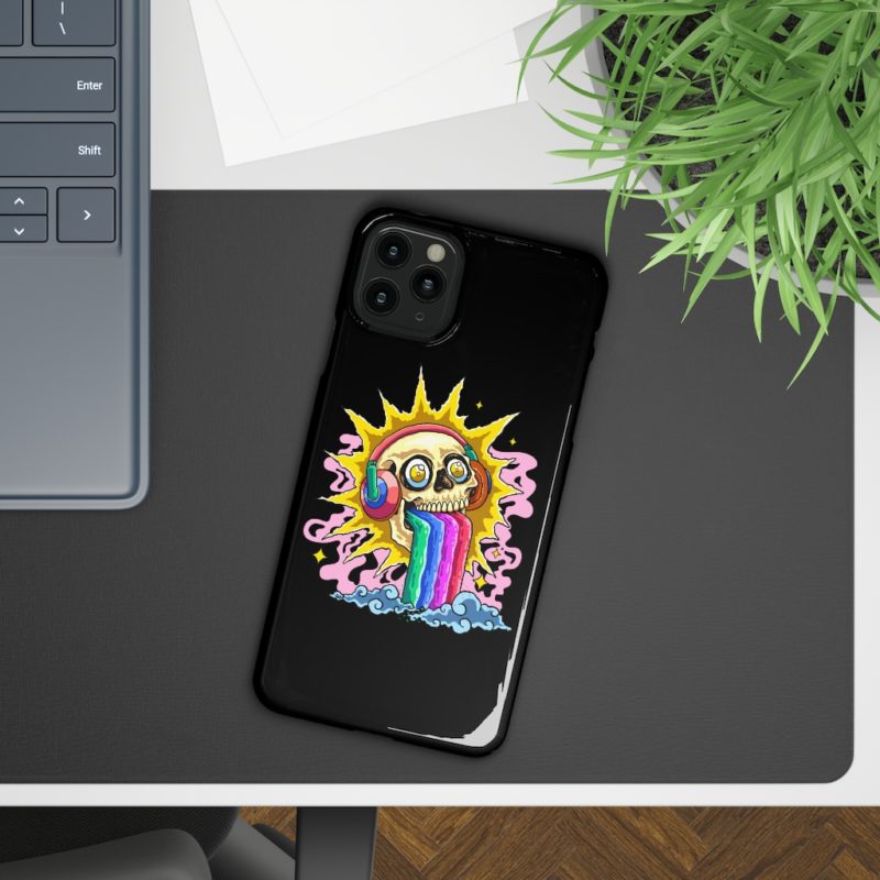 Rainbow Skull Slim Phone Case - Image 22