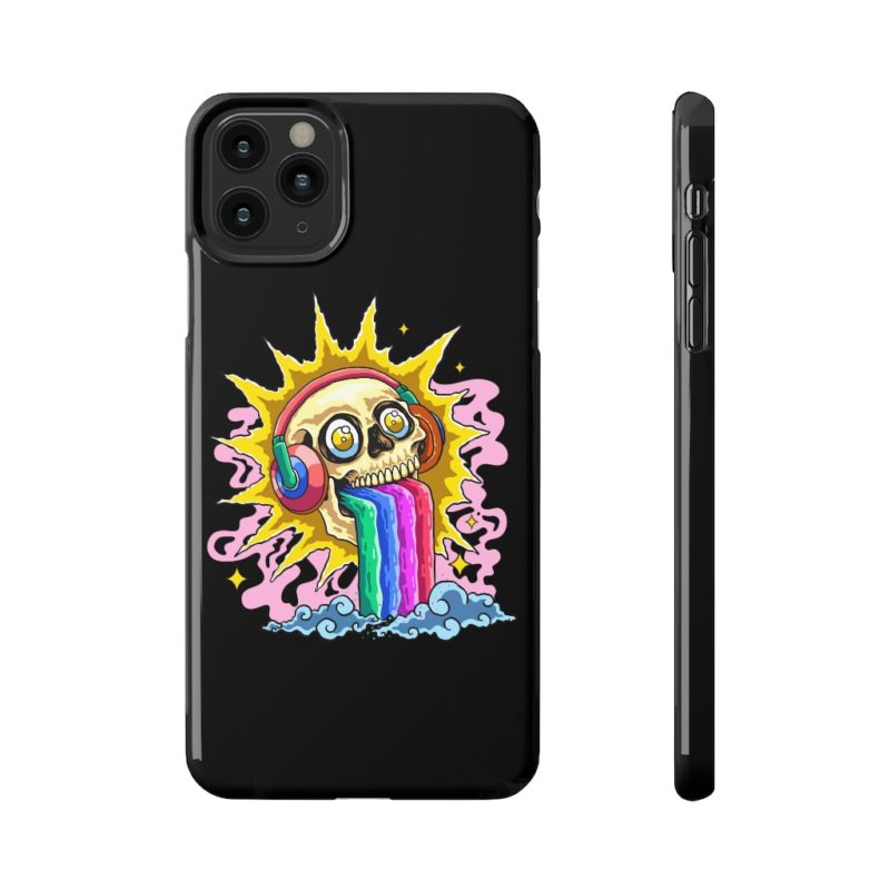 Rainbow Skull Slim Phone Case - Image 21