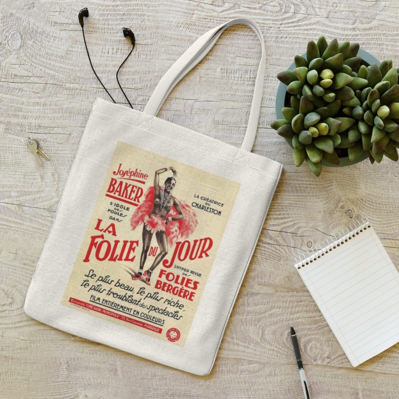 Josephine Baker Poster Polyester Tote Bag - Image 3