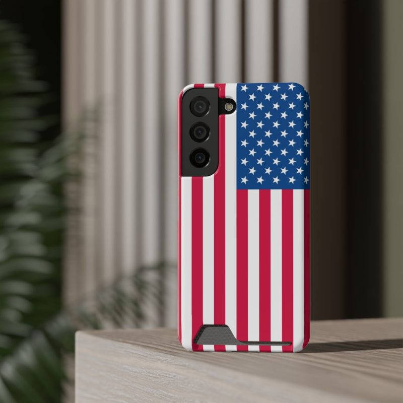 American Flag Phone Case With Card Holder - Image 4