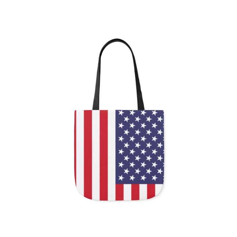 American Flag Styled Polyester Canvas Tote Bag - Image 9