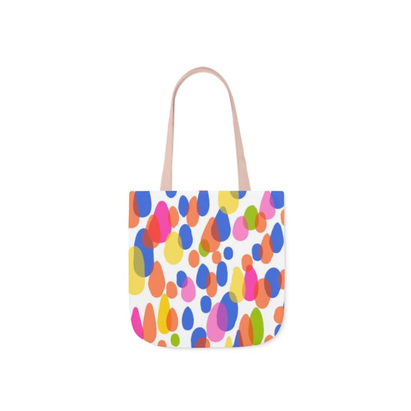 Colorful Raindrops Polyester Canvas Tote Bag - Image 17